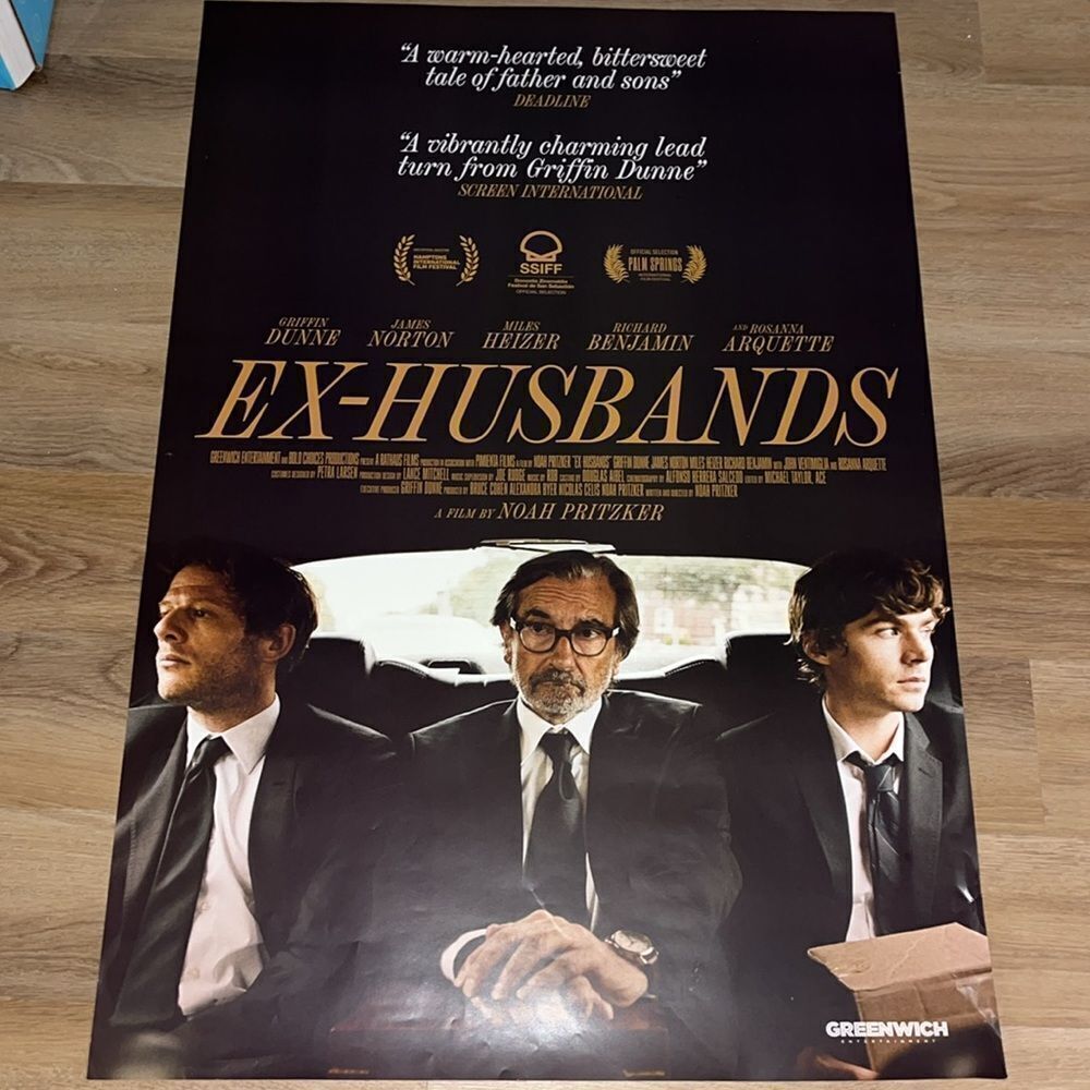 Ex-Husbands Theatre Movie poster award winning film Griffin Dunne James Norton